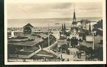 Heringsdorf. Seebad. Kuranlagen mit Seebrücke