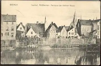 Bremen. Teerhof, Alt Bremen. Partie an der kleinen Weser