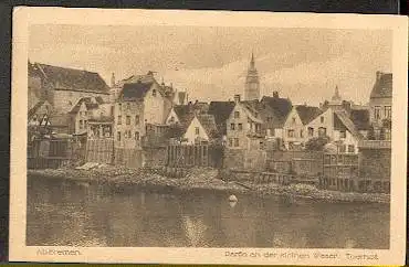 Bremen. Alt Bremen. Partie an der kleienen Weser. Teerhof