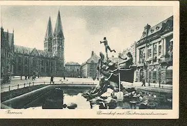 Bremen. Domshof mit Teichmannsbrunnen