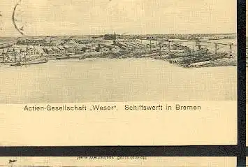 Bremen. Neue Werftanlage, Gesamtansicht. AGt "Weser"