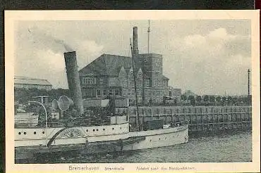 Bremerhaven. Strandhalle. Abfahrt nach den Nordseebädern