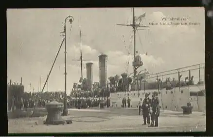 Wilhelmshaven. Abfahrt S.M.S. Arkona nach Ostasien