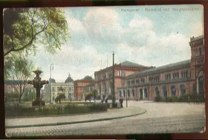 Hannover. Bahnhof mit Hauptpostamt