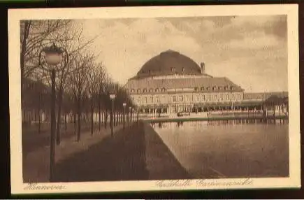 Hannover. Stadthalle, Gartenansicht