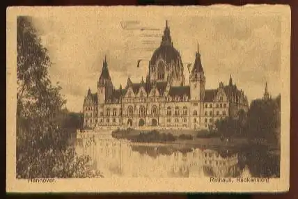 Hannover. Rathaus Rückansicht