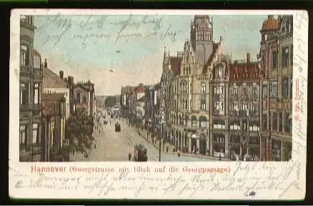 Hannover. Georgstrasse mit Blick auf die Georgpassage