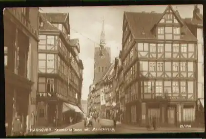 Hannover. Kramerstrasse mit Marienkirche