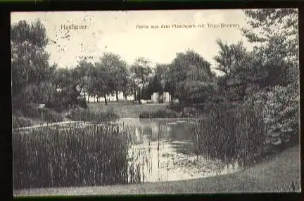 Hannover. Partie aus dem Maschpark mit Tripp Brunnen