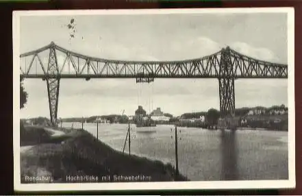 Rendsburg. Hochbrücke mit Schwebefähre