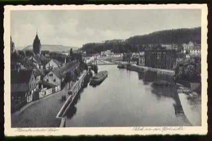 Hameln an der Weser. Blick von der Pfortmühle
