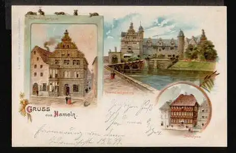 Hameln. Rattenfängerhaus, Haemelschenburg