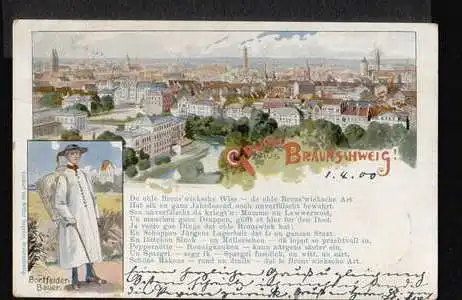 Braunschweig. Gruss aus. Bortfelder Bauer