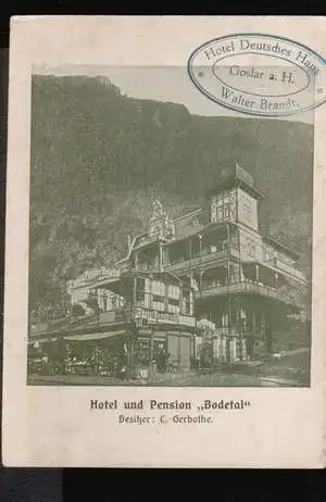 Goslar. Hotel und Pension "Bodetal"