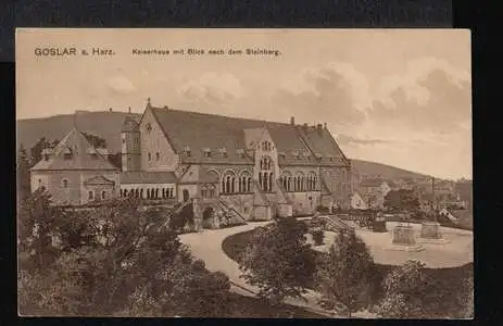 Goslar am Harz. Kaiserhaus mit Blick nach dem Steinberg