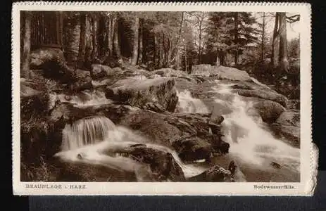 Braunlage im Harz. Bodewasserfälle. Kartenbrief.