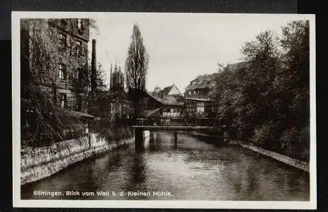 Göttingen. Blick vom Wall b. d. Kleinen Mühle
