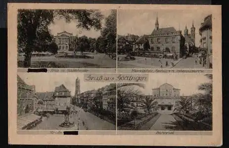 Göttingen. Gruss aus. Pfalz und Stadttheater