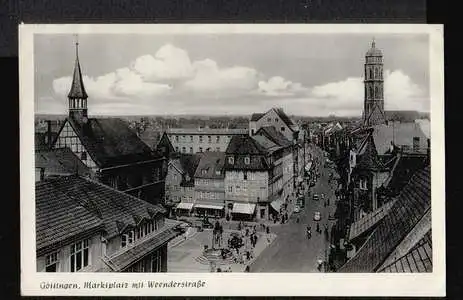 Göttingen. Marktplatz mit Weenderstrasse