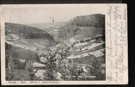 Wieda im Harz. Blick v. Zachariaskopf