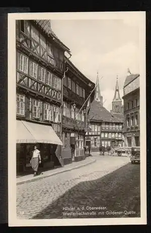 Höxter an der Oberweser. Westerbachstrasse mit Goldener Quelle