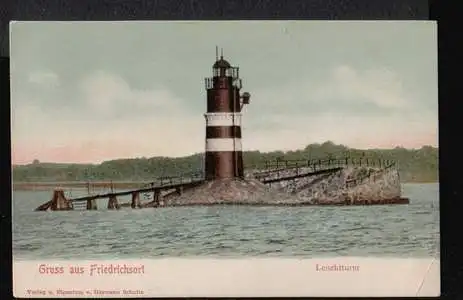 Kiel. Friedrichsort Gruss aus Leuchtturm