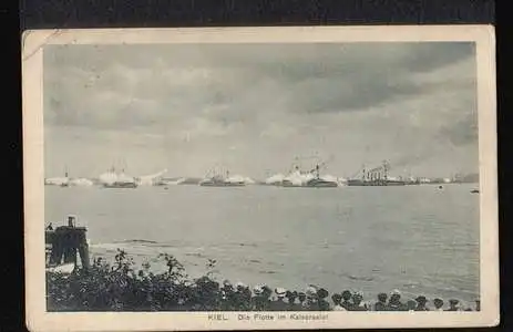 Kiel. Die Flotte im Kaisersalut