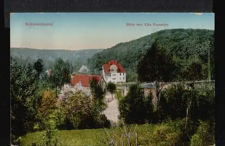 Schwentinetal. Blick von Villa Fernsicht