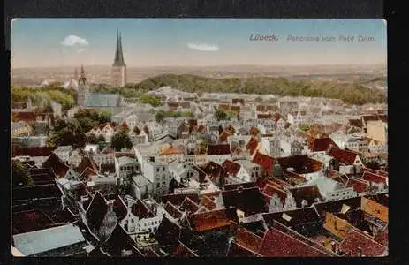 Lübeck. Panorama vom Petriturm