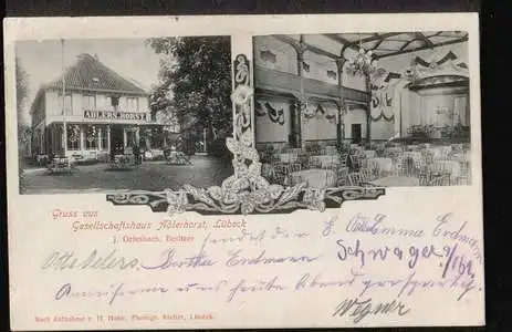 Lübeck. Gruss aus Gesellschaftshaus Adlerhorst