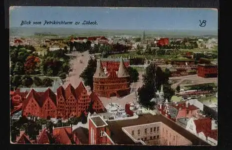 Lübeck. Blick vom Petrikirchturm zu L.