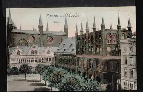 Lübeck. Gruss aus. Rathaus