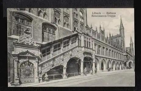 Lübeck. Rathaus, Renaissancetreppe