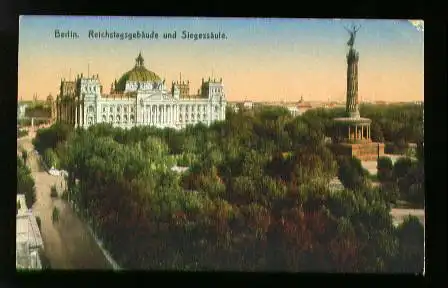 Berlin. Reichtagsgebäude und Siegessäule