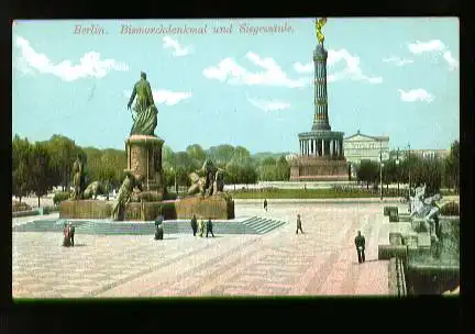 Berlin. Bismarckdenkmal und Siegessäule