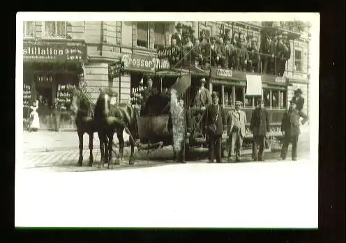 Berlin. Die letzte Berliner Pferdebahn am 21. August 1902