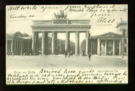 Berlin. Gruss aus Berlin Brandenburger Tor