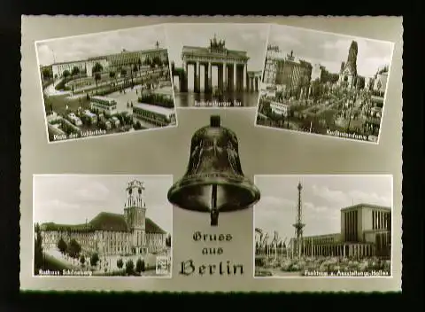 Berlin. Gruss aus Berlin. Platz der Luftbrücke, Brandenburger Tor..