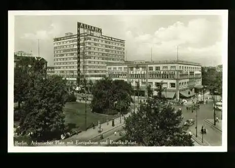 Berlin. Askanischer Platz mit Europahaus und Emelka Palast