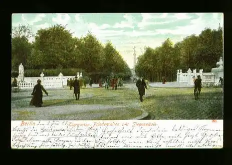 Berlin. Tiergarten. Friedensallee mit Siegessäule