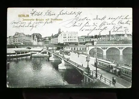 Berlin. Jannowitz Brücke mit Stadtbahn