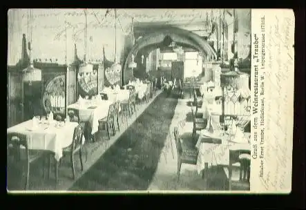 Berlin. Gruss aus dem Weinrestaurant "Traube"