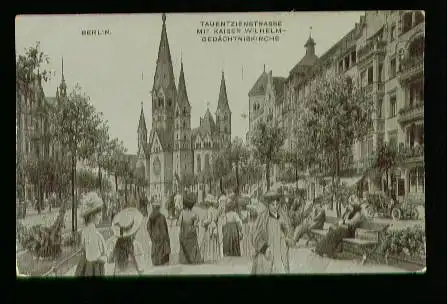 Berlin. Tauentzienstrasse mit Kaiser Wilhelm Gedächtniskirche