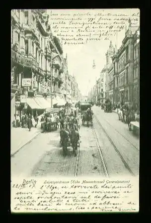 Berlin. Leipzigerstrasse (Ecke Mauerstrasse) Generalpostamt)