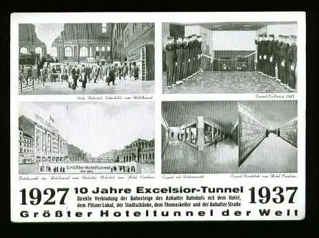 Berlin. 1927 10 Jahre Exelsior Tunnel Direkte Verbindung ..