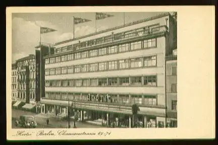 Berlin. "Hertie" Berlin, Chausseestrasse 69 71