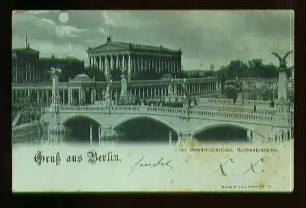 Berlin. Friedrichsbrücke, Nationalgalerie