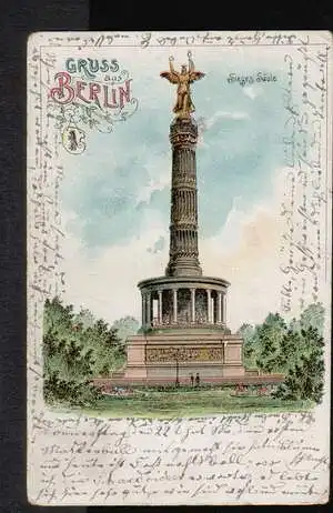 Berlin. Gruss aus. Siegessäule.