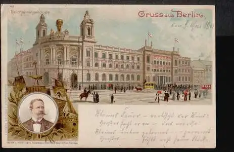 Berlin. Gruss aus. Reichspostgebäude, Victor v. Podbielski