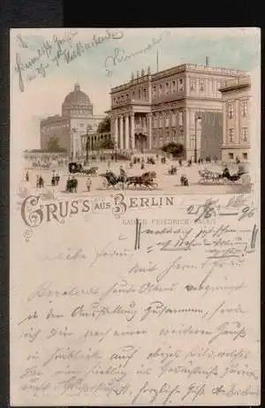 Berlin. Gruss aus. Kaiser Friedrich Palais